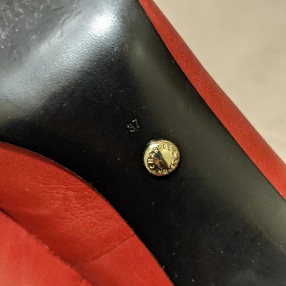 Charles and Keith Red Pumps w/ Ankle Strap/Cuff - Picture 11 of 12